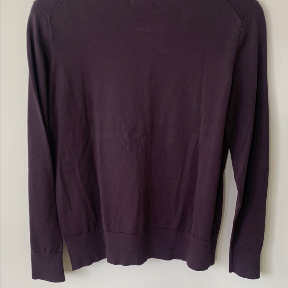 Lands' End Women's Dark Purple Sweater - Picture 5 of 11